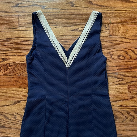 Lilly Pulitzer navy blue dress with gold appliqué - Picture 3 of 3